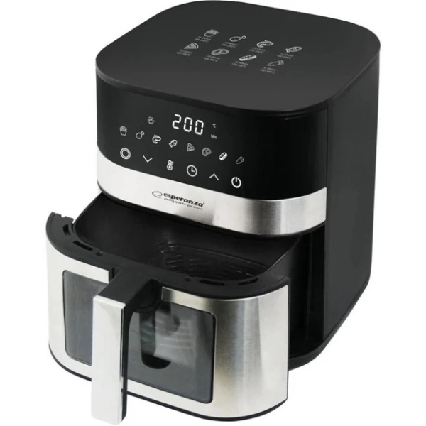 Аерогриль Esperanza EKA003, 5 л, 1400 Вт, 8 програм, з вікном — фото 2