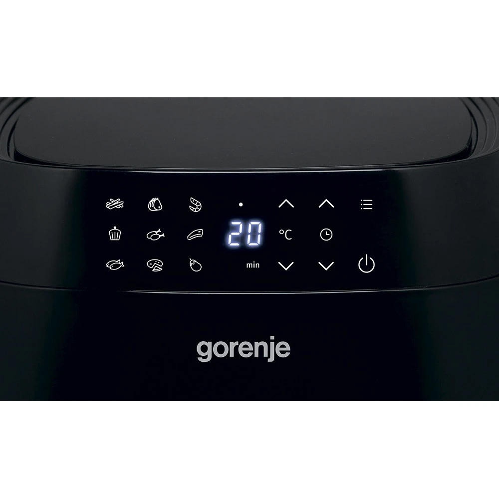 Аерогриль Gorenje AF1409DB, 3,5 л, 1400 Вт, 9 програм, чорний — фото 3