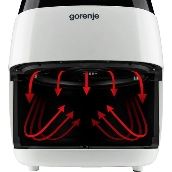 Аерогриль Gorenje AF1409DW, 3,5 л, 1400 Вт, 9 програм, білий — фото 7